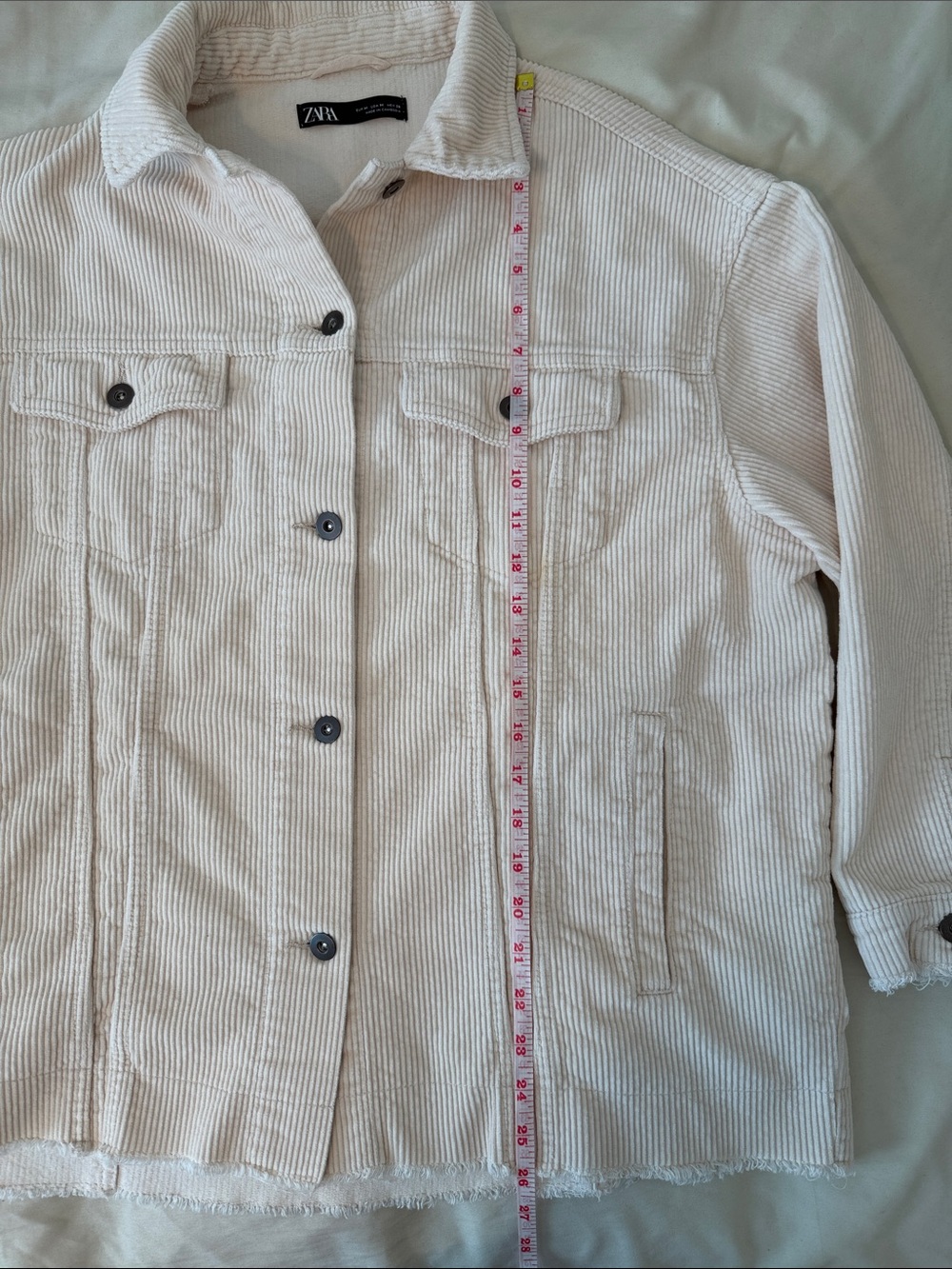 Zara Cream Oversized Corduroy
Jacket/Shacket with Pockets Size Women’s Medium - Picture 4 of 12